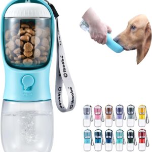Dog Water Bottle with Food Containe