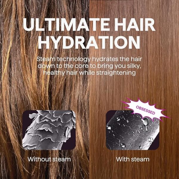 Steam Hair Straightener Brush - Image 2